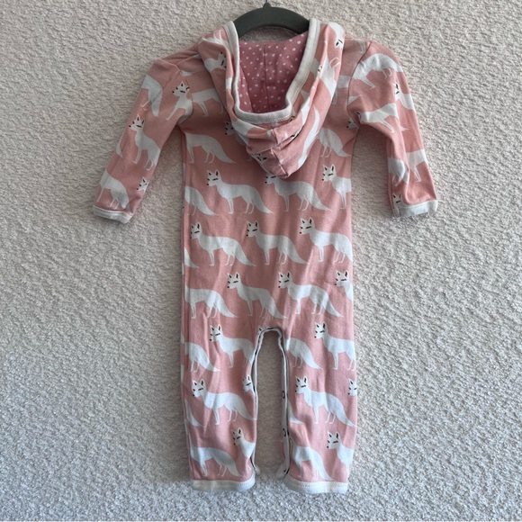 Milkbarn‎ Baby Fox Pink 100% Organic Cotton One Piece Romper Size 3-6 Months - Picture 3 of 8